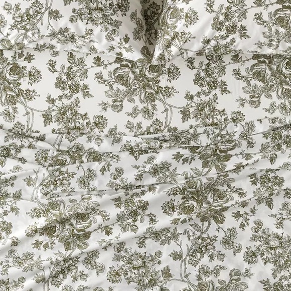 New Urban Outfitters Green Toile Cottagecore Coquette Twin Sheet Set